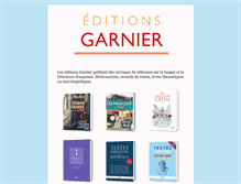Tablet Screenshot of editions-garnier.com